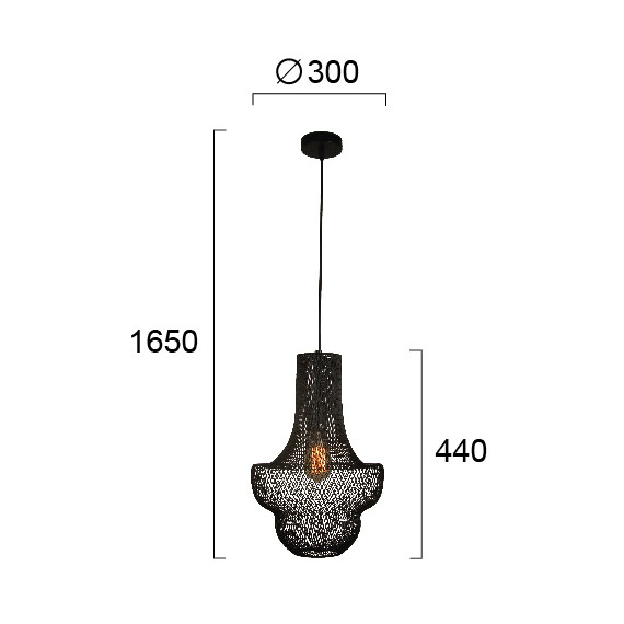 Полилей LARA 4265700 Viokef 1xE27 | Osvetlenieto.bg