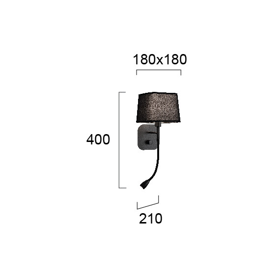 Аплик HENDRIX 4174601 Viokef 1xE14+2W LED 3000K | Osvetlenieto.bg