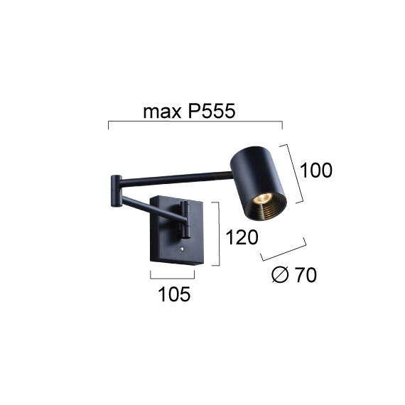 LED Аплик MELINA 4335300 Viokef 8W 3000K Triac Dimmable | Osvetlenieto.bg