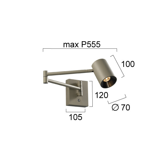LED Аплик MELINA 4335301 Viokef 8W 3000K Triac Dimmable | Osvetlenieto.bg