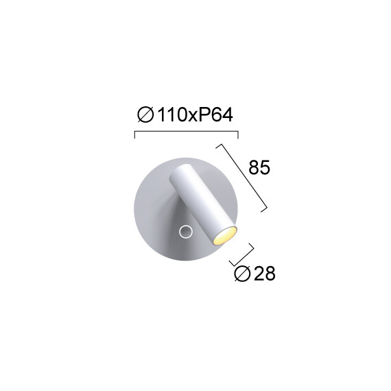 LED Аплик NEVADA 4340700 Viokef 10W 3000K Triac Dimmable | Osvetlenieto.bg
