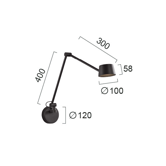 LED Аплик SAVINA 4329600 Viokef 9W 3000K Triac Dimmable | Osvetlenieto.bg