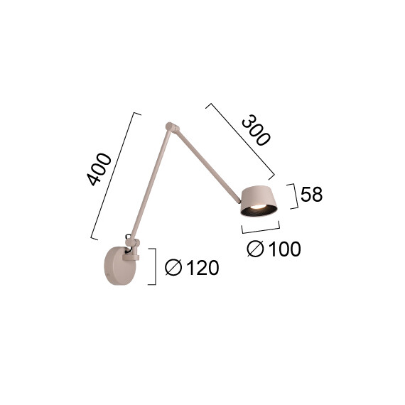 LED Аплик SAVINA 4329601 Viokef 9W 3000K Triac Dimmable | Osvetlenieto.bg