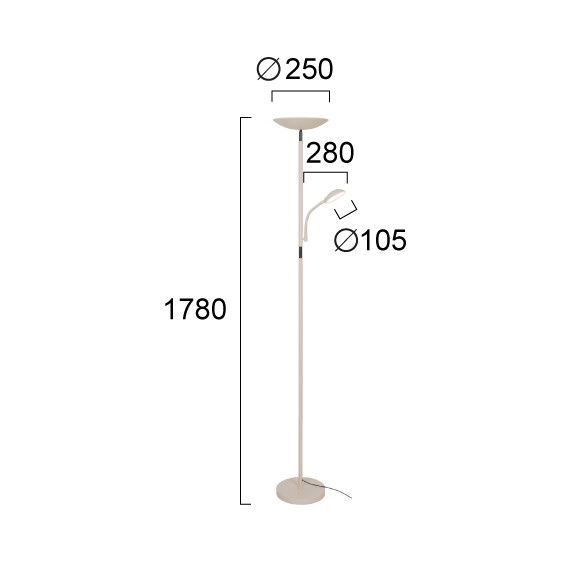 LED Лампион NORA 4351800 Viokef 28W CCT 3000K-6500K Triac Dimmable | Osvetlenieto.bg