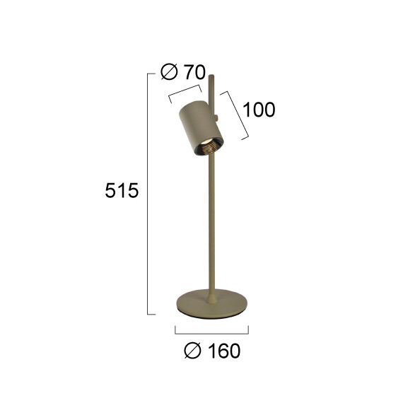LED Настолна лампа MELINA 4335400 Viokef 8W 3000K Triac Dimmable | Osvetlenieto.bg