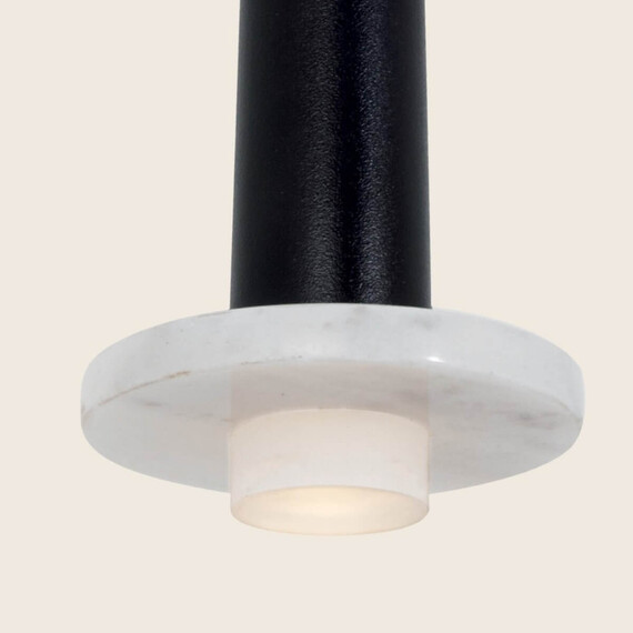 LED Полилей ZAMBELIS 22110 PENDANT LED LIGHT 6W 3000K ALUMINUM -MARBLE BLACK | Osvetlenieto.bg