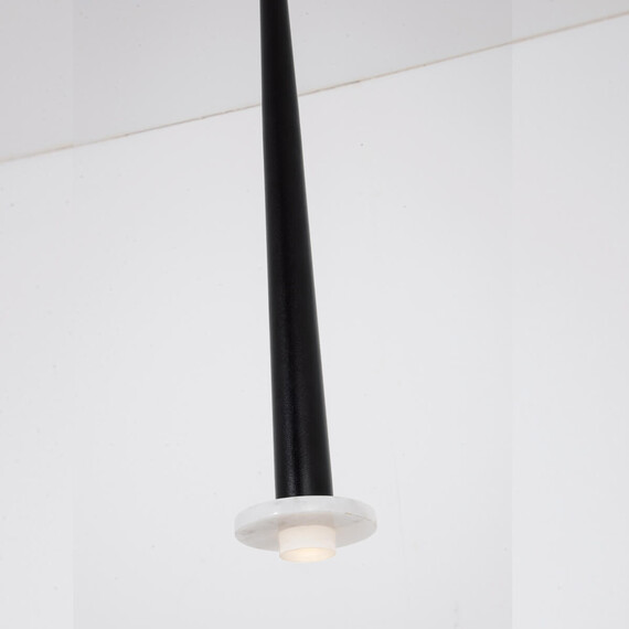 LED Полилей ZAMBELIS 22110 PENDANT LED LIGHT 6W 3000K ALUMINUM -MARBLE BLACK | Osvetlenieto.bg