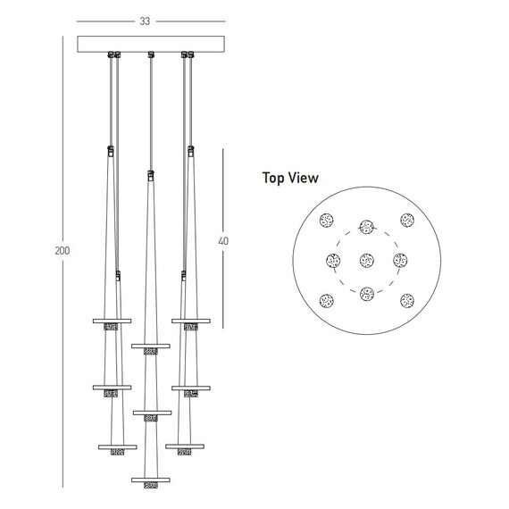LED Полилей ZAMBELIS 22113 PENDANT LED LIGHT 25W 3000K ALUMINUM -MARBLE BLACK | Osvetlenieto.bg