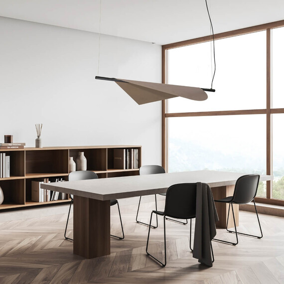 LED Полилей ZAMBELIS 22229 PENDANT LED LIGHT 18W 3000K SANDY BLACK-BRONZE | Osvetlenieto.bg