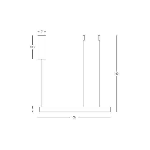 LED Полилей ZAMBELIS 25365 PENDANT LED LIGHT UP-DOWN 59W 3000K BLACK ALUMINIUM - ACRYLIC | Osvetlenieto.bg