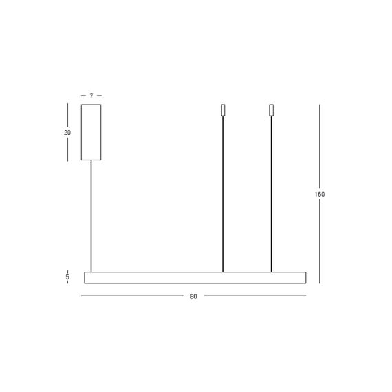 LED Полилей ZAMBELIS 25368 PENDANT LED LIGHT UP-DOWN 70W 3000K BLACK ALUMINIUM - ACRYLIC | Osvetlenieto.bg