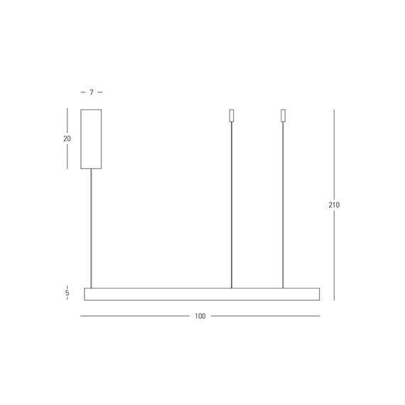 LED Полилей ZAMBELIS 25371 PENDANT LED LIGHT UP-DOWN 88W 3000K BLACK ALUMINIUM - ACRYLIC | Osvetlenieto.bg