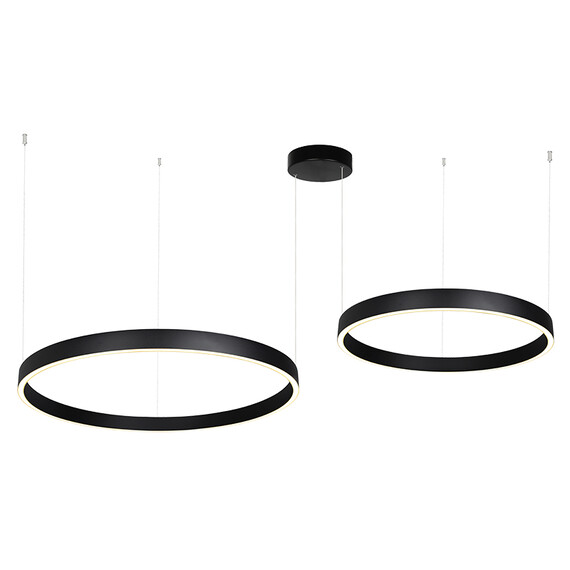 LED Полилей ZAMBELIS 25372 PENDANT LED LIGHT UP-DOWN 118W 3000K BLACK ALUMINIUM - ACRYLIC | Osvetlenieto.bg