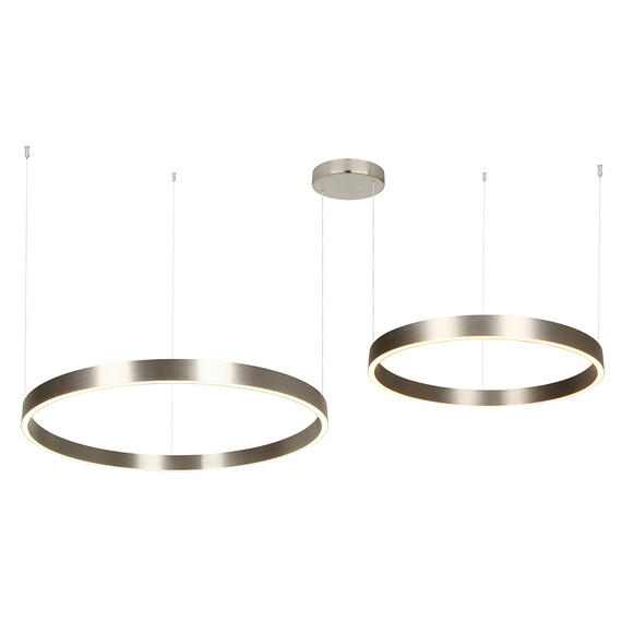 LED Полилей ZAMBELIS 25373 PENDANT LED LIGHT UP-DOWN 118W 3000K ELECTROPLATE BRUSHED NICKEL ALUMINIUM - ACRYLIC | Osvetlenieto.bg