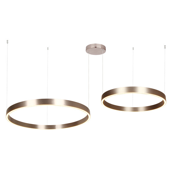 LED Полилей ZAMBELIS 25374 PENDANT LED LIGHT UP-DOWN 118W 3000K ELECTROPLATE BRUSHED COFFEE ALUMINIUM - ACRYLIC | Osvetlenieto.bg