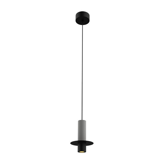 LED Полилей ZAMBELIS 25378 PENDANT LED LIGHT 6W 3000K BLACK METAL - CONCRETE | Osvetlenieto.bg