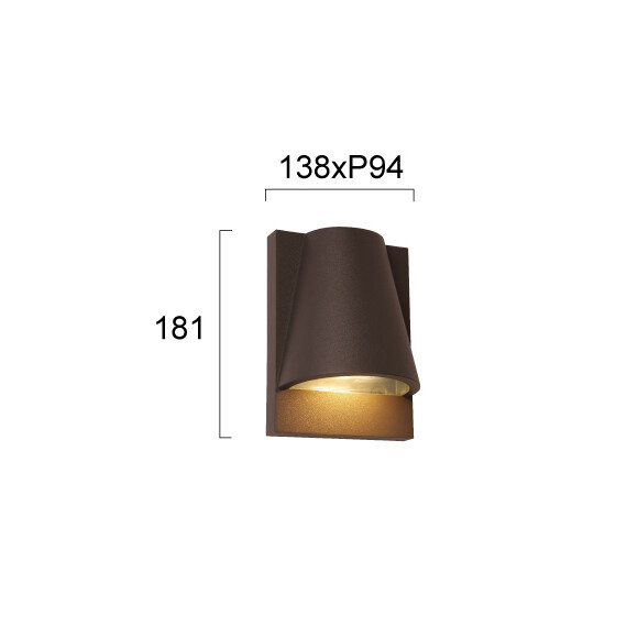 Фасаден аплик LORKA 4298500 Viokef 1xGU10 | Osvetlenieto.bg