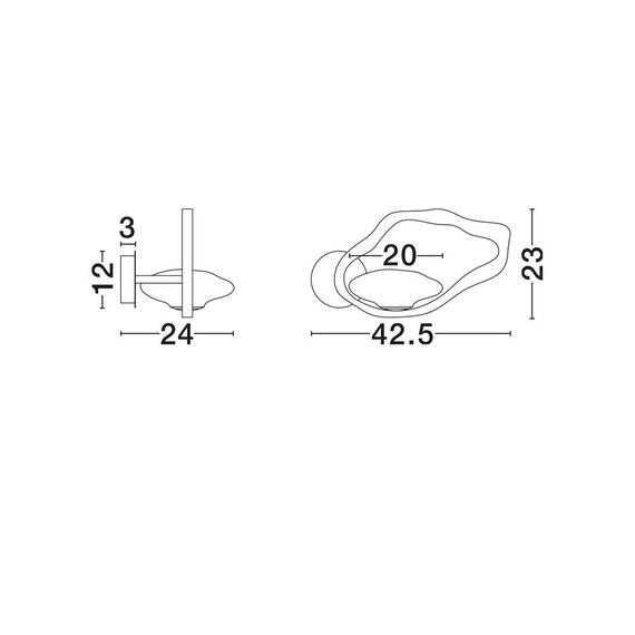 LED Аплик DENISE 9187025 NovaLuce 4W 3000K | Osvetlenieto.bg