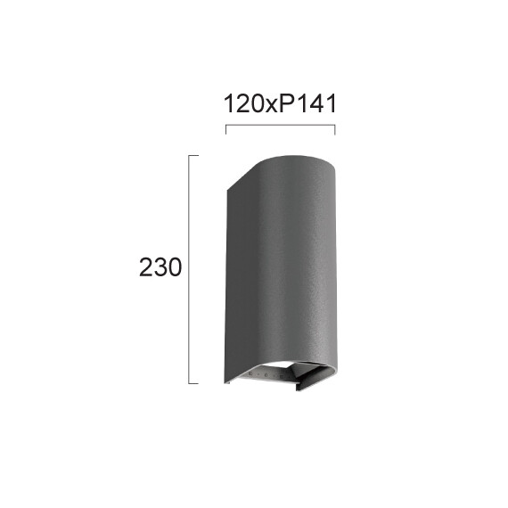 LED Фасаден аплик AZORES 4310001 Viokef 20W CCT 3000K-6500K | Osvetlenieto.bg
