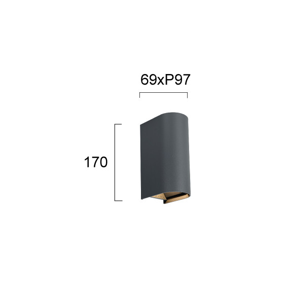 LED Фасаден аплик AZORES 4343001 Viokef 10W CCT 3000K-6500K | Osvetlenieto.bg