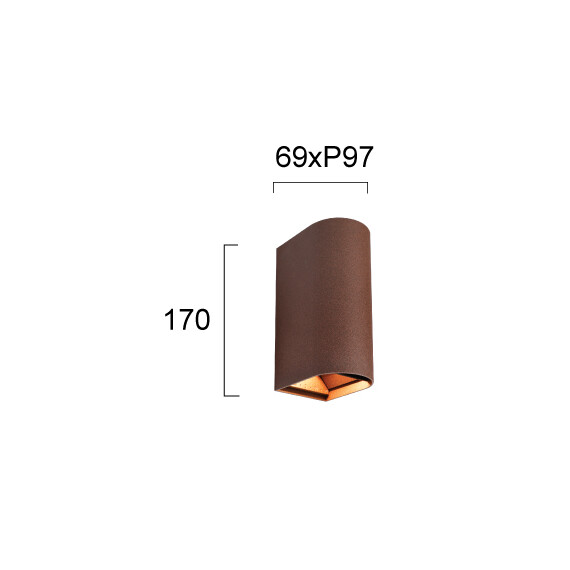 LED Фасаден аплик AZORES 4343002 Viokef 10W CCT 3000K-6500K | Osvetlenieto.bg
