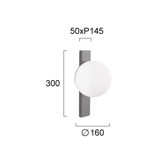 LED Фасаден аплик MATTY 4353400 Viokef 12W 3000K | Osvetlenieto.bg