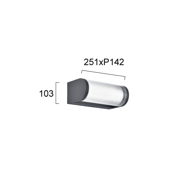 LED Фасаден аплик MONACO 4336400 Viokef 12W 3000K | Osvetlenieto.bg