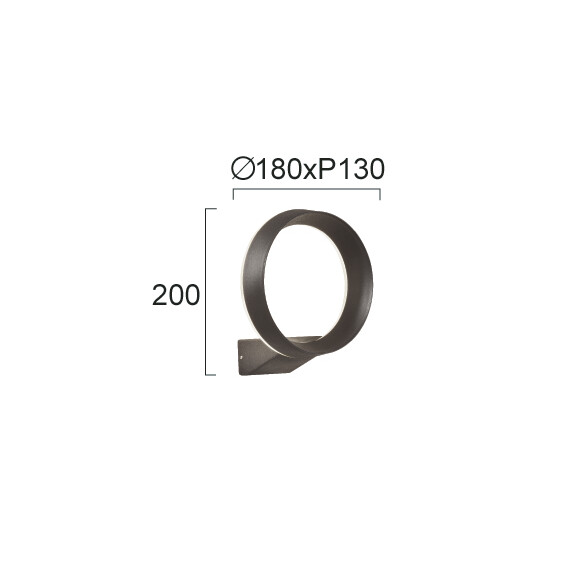 LED Фасаден аплик ZOOM 4321700 Viokef 12W 3000K | Osvetlenieto.bg