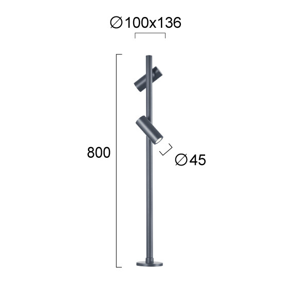 LED Градинска лампа ARUBA 4349500 Viokef 12W 3000K | Osvetlenieto.bg