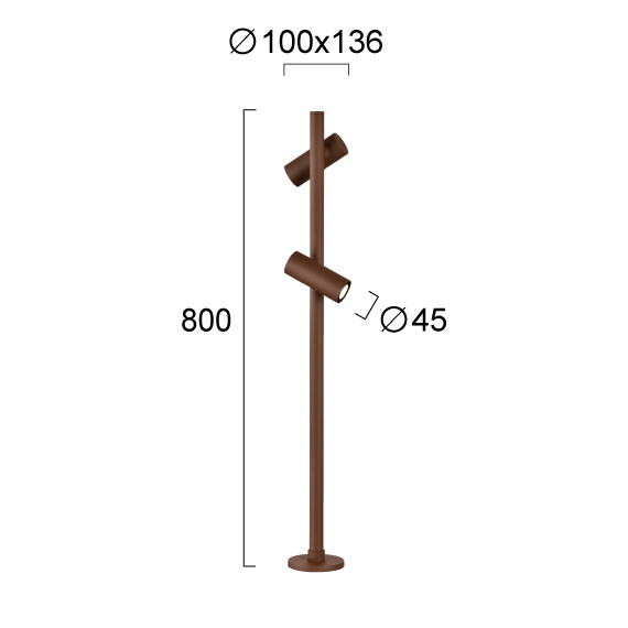 LED Градинска лампа ARUBA 4349501 Viokef 12W 3000K | Osvetlenieto.bg