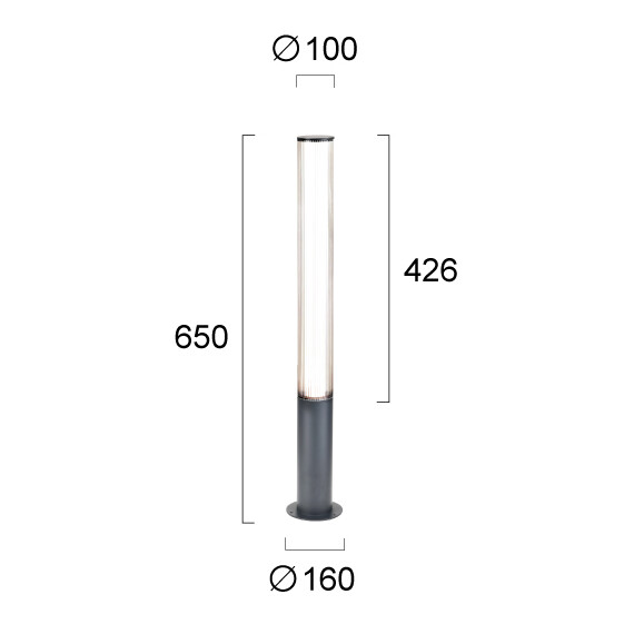LED Градинска лампа MONACO 4336500 Viokef 18W 3000K | Osvetlenieto.bg