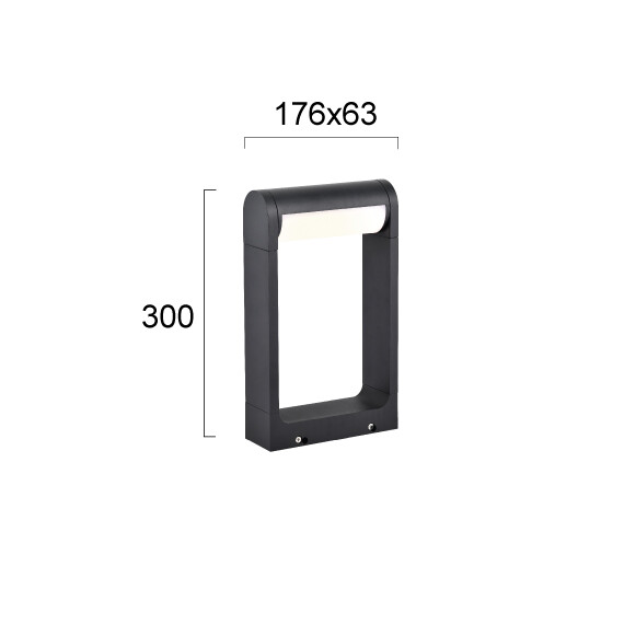 LED Градинска лампа RANDAL 4332500 Viokef 13W 3000K | Osvetlenieto.bg