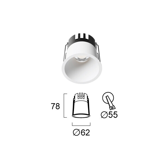 LED Луна за вграждане DYLAN 4311100 Viokef 7W CCT 2700K-6500K | Osvetlenieto.bg