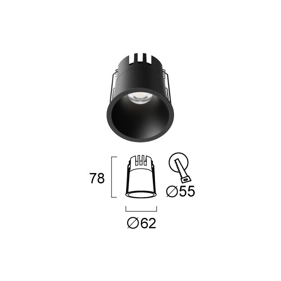 LED Луна за вграждане DYLAN 4311101 Viokef 7W CCT 2700K-6500K | Osvetlenieto.bg