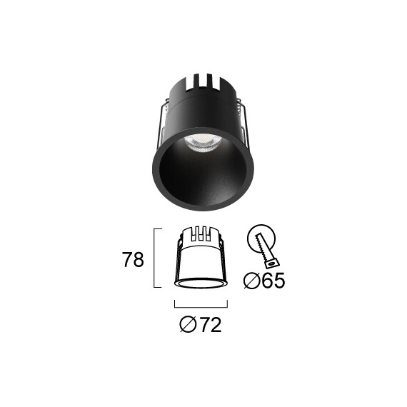 LED Луна за вграждане DYLAN 4311201-D1 Viokef 10W CCT 2700K-6500K Triac Dimmable | Osvetlenieto.bg