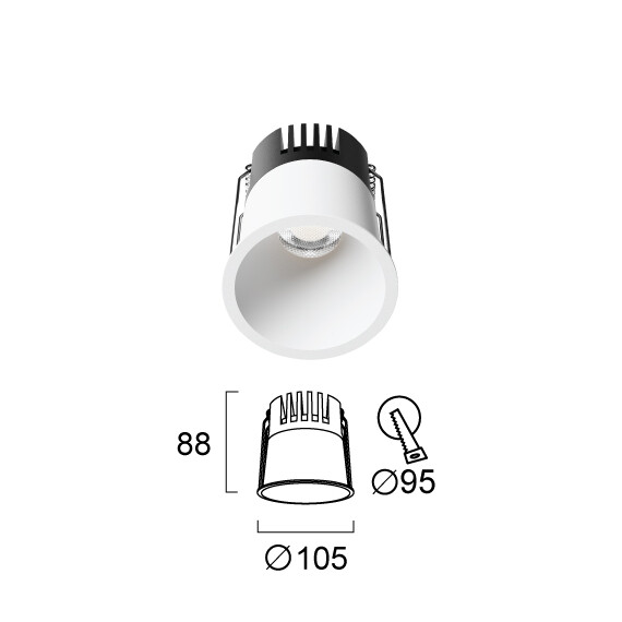 LED Луна за вграждане DYLAN 4331500 Viokef 19W CCT 2700K-6500K | Osvetlenieto.bg
