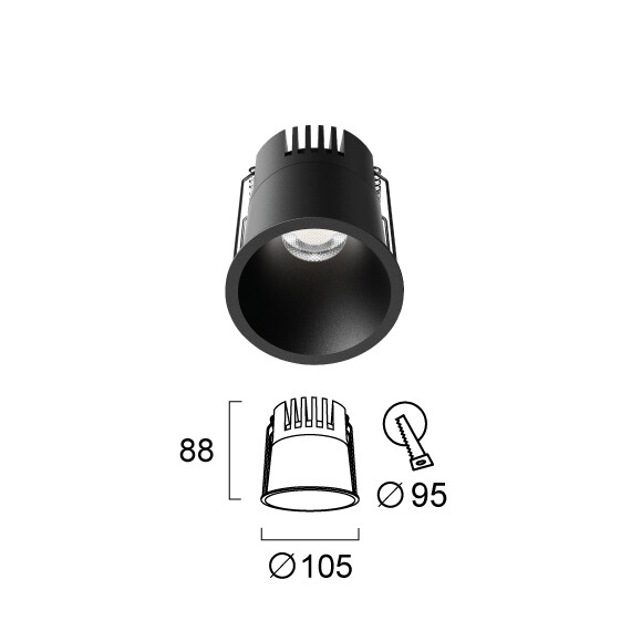LED Луна за вграждане DYLAN 4331501 Viokef 19W CCT 2700K-6500K | Osvetlenieto.bg