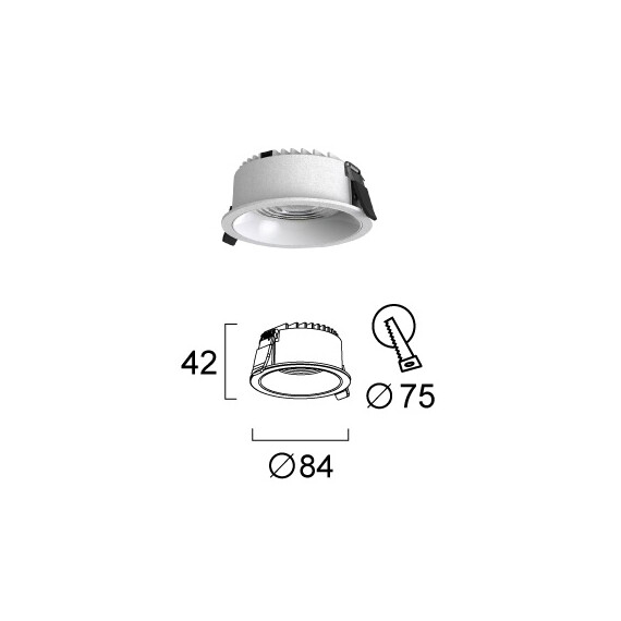 LED Луна за вграждане LUIGI 4334900 Viokef 10W CCT 3000K-6500K | Osvetlenieto.bg