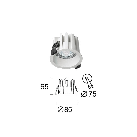 LED Луна за вграждане RICKY 4335100 Viokef 11W CCT 2700K-6500K | Osvetlenieto.bg