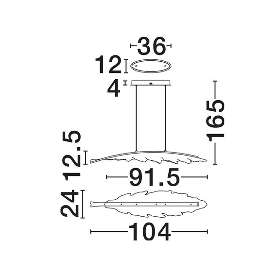 LED Полилей AMADO 9187020 NovaLuce 27W 3000K | Osvetlenieto.bg