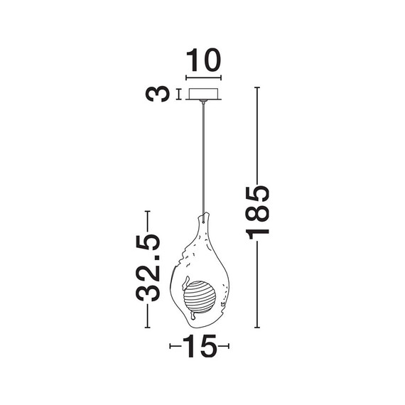 LED Полилей MALORY 9187014 NovaLuce 5W 3000K | Osvetlenieto.bg