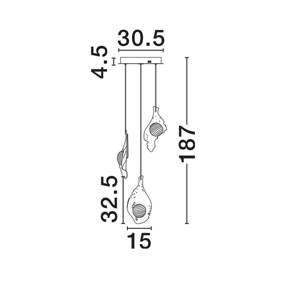 LED Полилей MALORY 9187015 NovaLuce 12W 3000K | Osvetlenieto.bg