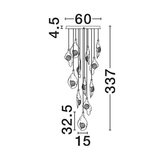 LED Полилей MALORY 9187017 NovaLuce 45W 3000K | Osvetlenieto.bg