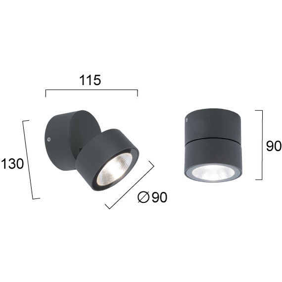 LED Външна лампа ANDRIA 4333700 Viokef 13W 3000K | Osvetlenieto.bg