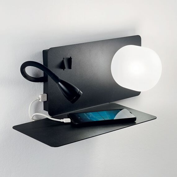 Аплик BOOK-1 AP2 NERO 174808 Ideal Lux G9/LED | Osvetlenieto.bg