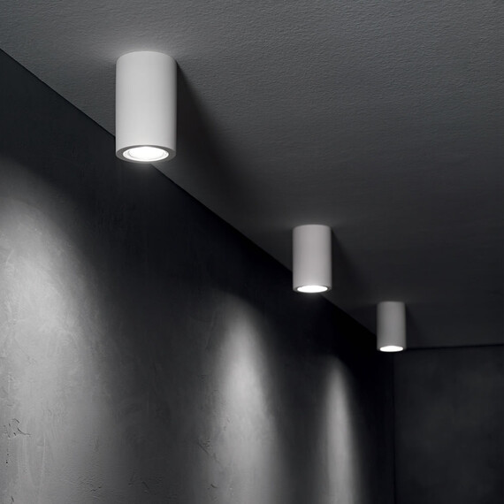 Луна за открит монтаж LOOK PL1 ROUND D70 H110 GESSO 155869 Ideal Lux 1xGU10 | Osvetlenieto.bg