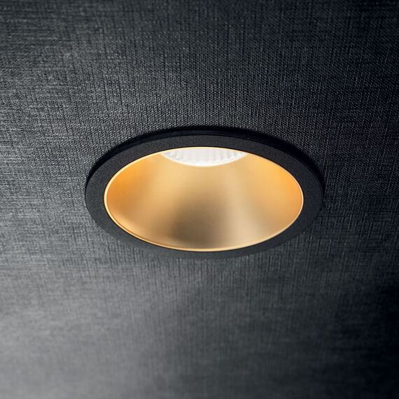 Луна за вграждане GAME ROUND BLACK GOLD 192345 Ideal Lux LED | Osvetlenieto.bg