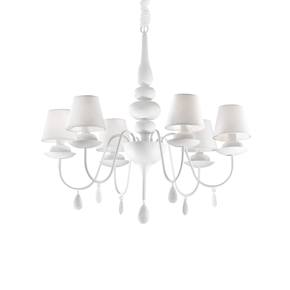 Полилей BLANCHE SP6 BIANCO 035581 Ideal Lux 6xE14 | Osvetlenieto.bg