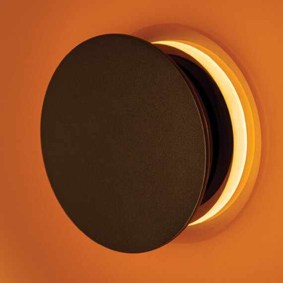 LED Аплик ZAMBELIS 25272 WALL LED LIGHT 22W 2700K-3000K TRIAC BLACK MATT - TAWNY GLASS | Osvetlenieto.bg