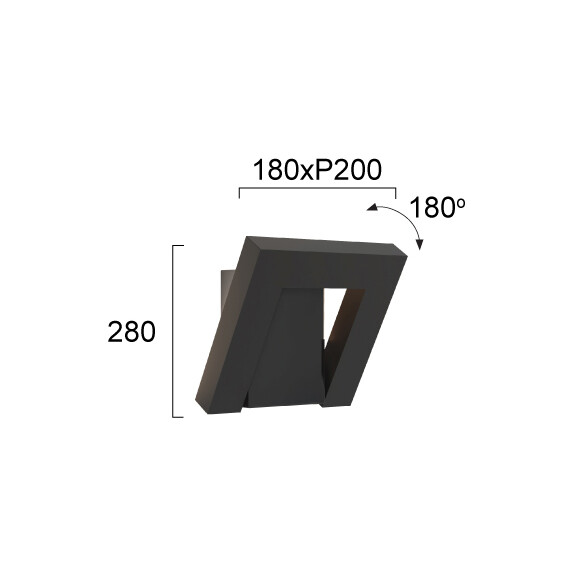 LED Фасаден аплик SIENA 4333100 Viokef 13W 3000K | Osvetlenieto.bg